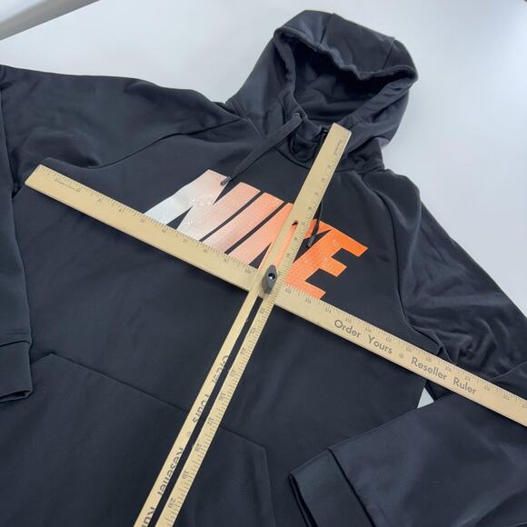 Nike Hoodie Mens Small Black Orange Dri-Fit Sweatshirt Gradient 905647-010 - Picture 6 of 7
